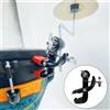 Clip per Rullante con Supporto per Campanaccio, Supporto per Piatto, Attacco in