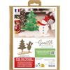 GOMILLE SAPIN/BONHOMME NEVE - DECO 3D certificato PEFC 100% - Kit per il tempo libero creativo a forma di legno da dipingere bambino Natale