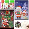 AUAUY 2pz Diamond Painting Quaderno A5, Quaderno Pittura Diamante Natale, Quaderno di Pittura con Diamanti, Fa da Te Diamante Pittura Taccuino per Principianti Diario Scuola L'Ufficio Regalo