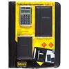 Idena 229016 - Set di cartelle portadocumenti DIN 4, contiene: 1 blocco note, 1 rubrica, 1 taccuino, 1 calcolatrice, nero, 1 pezzo