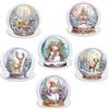 Toyhood 12 Pezzi Biglietti di Natale, 5D Diamond Painting Biglietti Natalizi DIY Diamante Pittura Biglietti d'Auguri Pittura a Diamante Biglietti di Auguri di Festa Kit per Festival Regalo di Natale (Style-B)