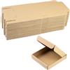 AERZETIX - Confezione da 40 scatole di cartone pieghevoli 100x100x22 mm | cartone ondulato marrone | per spedizioni, imballaggi postali, regali e stoccaggio