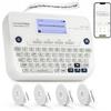SUPVAN E12 Etichettatrice Tastiera e Bluetooth con 4 Nastri, Bianco | Ricaricabile, LCD retroilluminato, bordi sottili, App 30+ caratteri e 660+ icone, senza inchiostro, per scuola/ufficio/casa