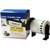 IDIK Etichette per stampanti Brother DK-2606 DK-22606, Resistente nastro di pellicola-Ampio-Stampa nera su giallo 62mm x 15,24m