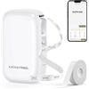 SUPVAN E16 Etichettatrice Bluetooth con Nastro, Bianco | Etichette continue/fustellate impermeabili, modifica App, ricaricabile, senza inchiostro, uso domestico/scolastico/ufficio