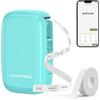 SUPVAN E16 Etichettatrice Bluetooth con Nastro, Ciano | Etichette continue/fustellate impermeabili, modifica App, ricaricabile, senza inchiostro, uso domestico/scolastico/ufficio