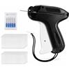 ilauke Pistola Kimble standard per etichettatura vestiti, 2000 chiusure in plastica e 5 aghi di ricambio (nero)