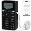 SUPVAN E11 Etichettatrice Tastiera e Bluetooth con Nastro, Nero | Ricaricabile, App versatile 30+ caratteri e 660+ icone, margine minimo, senza inchiostro, uso domestico/scolastico/ufficio