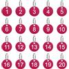 QUARKZMAN Etichette con Numeri da 1 a 20, 20pz Targhette Numerate Rotondo da 35 Mm, Portachiavi Numerate in Plastica per Chiavi Dormitorio, per Armadietti Casa, Rosa