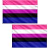 SHATCHI Genderfluid - 2 bandiere Pride da 1,5 x 0,9 m con occhielli in ottone, striscione LGBTQ in poliestere per sfilate del mese dell'orgoglio, eventi Lgbtq+, decorazioni per la casa e il giardino