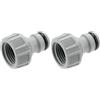 Gardena Presa per Rubinetti 21 Mm (G 1/2 Pollici): Adattatore per Il Collegamento di Un Tubo Flessibile, Tecnologia Antisplash, Resistente al Gelo, Original System (18220-20) (Confezione da 2)