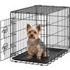 Feandrea Gabbia per Cani, 1 Porta, Pieghevole, 76,5 x 48,6 x 54,4 cm | Box Cani per Interno in Metallo con Vassoio, Montaggio Senza Attrezzi, Nero Inchiostro, Collezione Dack, PPD011BH01