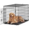 Feandrea Gabbia per Cani, 1 Porta, Pieghevole, 122,5 x 74 x 80 cm | Box Cani per Interno in Metallo con Vassoio, Montaggio Senza Attrezzi, Nero Inchiostro, Collezione Dack, PPD014BH01