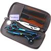 JIESENYU Forbici da parrucchiere professionali da 15,2 cm, forbici da barbiere, taglio dei capelli, set di diradamento Bule (Set1)