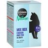 Cosma Nature Pacco misto umido per gatto - 6 x 50 g Adult Buste: 3 gusti Pollo + 2 gusti Tonno + 1 gusto Tonno & Pollo