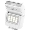 ECMQS Fotocamera in miniatura flash con luce video a LED, 6500 K, bianco | Doppia funzione, illuminazione delicata, 6500 K, angolo di 90°, per ritratti e primi piani, fotografia di viaggio