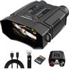 Frelisty Visore Notturno con Scheda 32GB, Binocolo Visione Notturna Zoom 8X, Schermo 3.0'', Video Binocolo Interattivo Batteria 4000mAh, IR 7 Livelli, Regalo Uomo & Papà