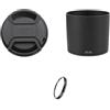 Gettimore Per Canon Ef 100mm F/2.8l Is Usm Lens Hood Et-73 67mm, Abs Black con copriobiettivo e filtro UV per ridurre il flare e migliorare il contrasto dell'immagine (modello normale)