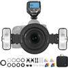 Godox 2 x MF12 Compact Macro Flash con XproII Trigger per fotocamere Sony, MF12-K2 2.4G 12W TTL Mini Flash 2-Light Kit con batteria integrata da 3,7 V/6,29 W, trasmettitore XproII-S, diffusore e
