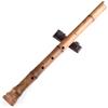ouzhouHW Flauto Shakuhachi da 1,8 pollici, strumento Zen in bambù invecchiato 5 anni, flauto giapponese soffiato all'estremità adatto ai principianti con camera interna di cinabro(Natural)