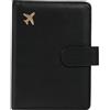 ILIYAH Porta Passaporto Cover Passaporto Italiano Custodia Passaporto Accessori Viaggio Blocco RFID Passport Cover con Slot per Carte Portapenne Chiusura Magnetica(Nero)