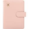 ILIYAH Porta Passaporto Cover Passaporto Italiano Custodia Passaporto Accessori Viaggio Blocco RFID Passport Cover con Slot per Carte Portapenne Chiusura Magnetica(Rosa)