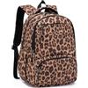 SPAHER Zaino da Viaggio 40x30x15 ITA Airways Iberia Bagaglio a Mano Aereo | 20L Zaino Cabina Impermeabile, Zaini Scuola Casual Leggero, Zainetto Sportivo Uomo Donna, Travel Backpack, Leopardo Brun