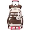 Amythe Zaino Trolley Ragazza - 6 Ruote Amovibile, 9-16 Anni, Marrone