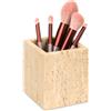TABHOUKIT Portaspazzolino in marmo naturale, travertino, 8,5 x 8,5 x 10 cm | Portaspazzolino elettrico, organizer da bagno, per pennelli da trucco, utensili, lavandino del bagno, accessori da toeletta
