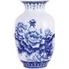 XINGYAN Vasi fatti a mano in porcellana blu e bianca a corpo sottile, design tradizionale cinese cinese a parete sottile, design a bocca larga, perfetti per decorazioni per la casa, scrivania e mensole (fiori