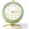 Cyrank Sveglia da Comodino, Senza Ticchettio Orologio da Tavolo Alimentato a Batteria Piccolo Orologio da Comodino Sveglia Silenziosa Orologio Analogico Per Bedroon Desk(Verde)