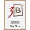 3-B MEGA - Cornice portafoto marrone (rovere con venature del legno ottiche delicate), 50 x 70 cm (DIN B2), cornice in legno, cornice per poster con vetro acrilico