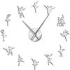 通用 Ballerina adesivo da parete Orologio da parete grande adesivo da parete Orologio da parete per ballerino di danza classica gigante Orologi da parete oversize per ragazze danzanti S-47