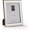 ARTÉ 13x18 Cornice per foto, Made in Italy, elegante placcata in argento, Fascia 2,5 cm, Silver Plated antiossidante, Bellissima cornice in Silver Plated con retro in legno mogano E120/13x18