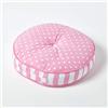 Homescapes - Cuscino da Pavimento Rotondo per Bambini, Motivo: Stelle, Ø 43 cm, Pois Rose, Ø 43 cm