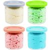 SPARES2GO Contenitori per gelato con coperchio per Ninja Creami macchine NC300, NC301, NC299AMZ, CN301CO, CN305A (confezione da 4, 450 ml)