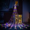 HOSPAOP Catena Luminosa LED Esterno Multicolore 320 LED 9x3,35M Luci di Natale con 8 Modalità e Timer, Impermeabile IP44 per Albero, Giardino, Festa, Decorazioni Natalizie