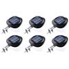 GVOREE Lampade solari per esterni, IP55, impermeabili, 100 lm, 6 pezzi | Luci solari per grondaie, illuminazione solare da giardino, luce per recinzione, patio, marciapiedi, cortile, garage