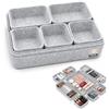 dellyy Organizer Cassetti in Feltro, 9 Pezzi (Grigio chiaro, 9)
