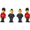 Generic Set di 4 calamite da frigorifero di Londra, guardie reali e polizia britannica, set da 4 pezzi