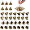 WEINIBAO 20 Pezzi Campanella Piccola Vintage, Metallo Campanellini, Campane Natalizie Vintage, Campanellini Piccoli Campane Artigianali, per DIY Campanelli Eolici, Matrimoni, Decorazioni Albero di Natale