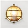 Licht-Erlebnisse Lampada da parete Serifos in ottone stile marittimo vintage a forma di oblò E27 IP64 diametro 21cm per giardino, cortile, terrazzo
