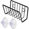 Gacqpli Porta spugna - Supporto in acciaio inox per strofinaccio, supporto per spugna portatile con ventose, bagno, per lavello della cucina