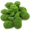 Woohome Muschio Artificiale, 25 Pz 2 Taglia Artificiale Moss Rocks Stones Verde Decorazioni Finte di Muschio per Composizioni Floreali, Giardini Fatati e Artigianato