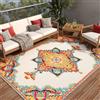 TAPISO Patio Tappeto Salotto Esterno Pelo Corto Design Moderno Motivo Astratto Vintage Effetto 3D Multicolore Beige Sala Camera Terrazza Balcone Outdoor Indoor Oeko-Tex 160 x 220 cm