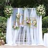 Yulakes Tenda in morbido tulle, colore bianco, per matrimonio, in tulle trasparente, per matrimonio, decorazione a mano libera, per cerimonie, feste, abito in tulle, 3 m x 160 cm