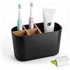 JYYWTSI Porta Spazzolino con Divisori in Legno Porta Spazzolino Bagno Organizer Bagno Porta Spazzolini con 5 Scomparti Porta Spazzolino Elettrico Supporto Spazzolino Porta Dentifricio