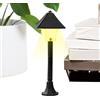 Quniwokid Mini Lampione Decorativo Per Giardino Fatato Vintage Con LED A Luce Calda | Miniatura Di Lampione Per Camera Da , Soggiorno, Mensola Del , Scrivania, Libreria, Vetrina