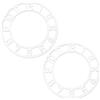 BENECREAT 2 pezzi Orologio Rotondo con Specchio in Acrilico, 250 mm Orologio da Parete con Numeri Arabi Adesivo per Soggiorno Hotel Uso domestico Decorazione (Argento)