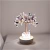 ALEENFOON Abat Jour da Comodino ad Albero di Cristallo,USB Lampada da Comodino Camera da Lett, Albero della Vita Soprammobile, Oggetti Decorativi per la Casa,Regali di Compleanno per Donne